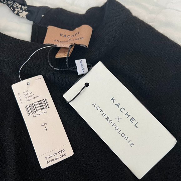 Anthropologie + Kachel Waverly Pullover Sweater Top in Navy NWT - Picture 6 of 7